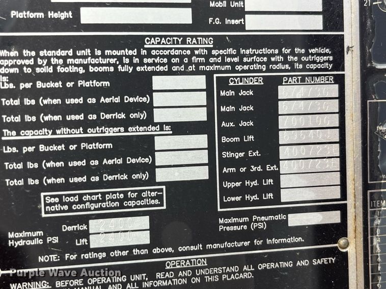 image for item EH2859 1991 GMC Topkick digger derrick truck