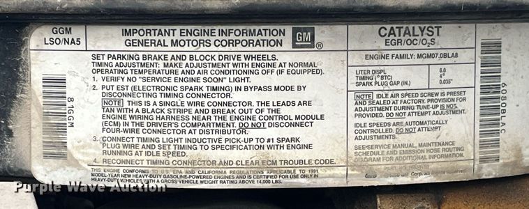 image for item EH2859 1991 GMC Topkick digger derrick truck