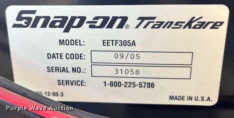 image for item EH2900 Snap On EETF305A transmission flush machine