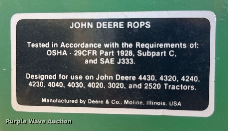 image for item EH2901 1968 John Deere 3020 tractor