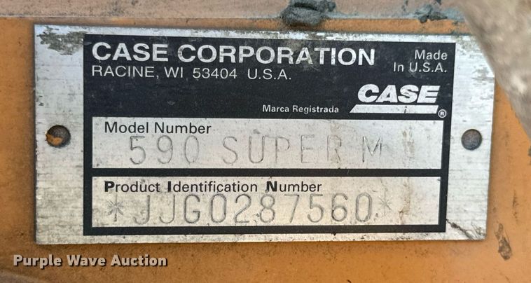 image for item EH7122 2002 Case 590 Super M backhoe