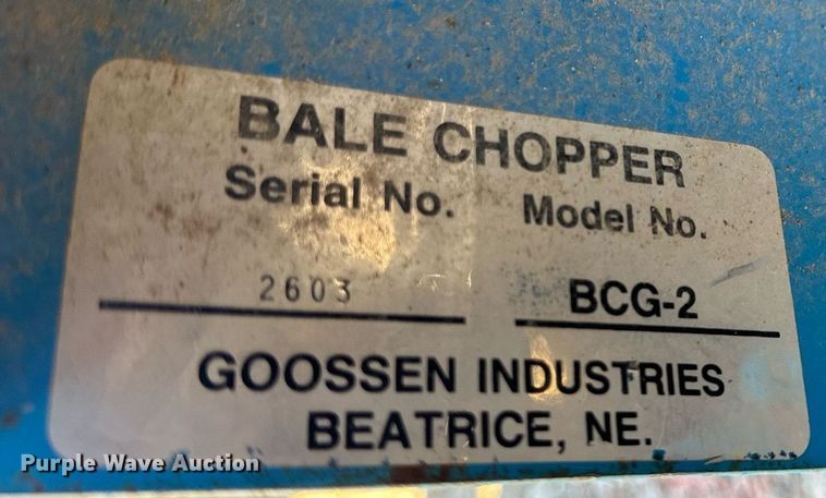 image for item EH7129 Goossen BCG-2 bale chopper