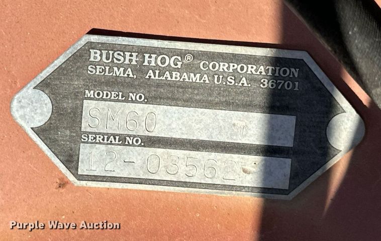 image for item EH7132 Bush Hog SM60 side boom rotary mower