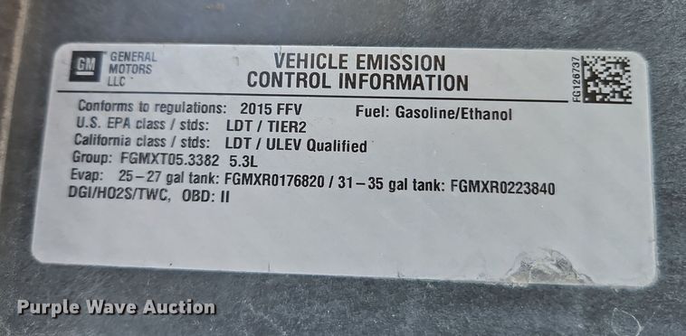 image for item EI8451 2015 Chevrolet  Silverado 1500 Crew Cab pickup truck