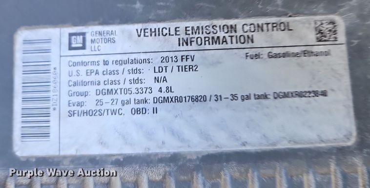 image for item EI8464 2013 Chevrolet  Silverado 1500 Ext. Cab pickup truck