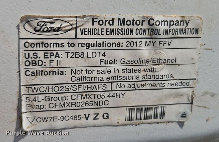 image for item EI8469 2012 Ford Expedition XL SUV