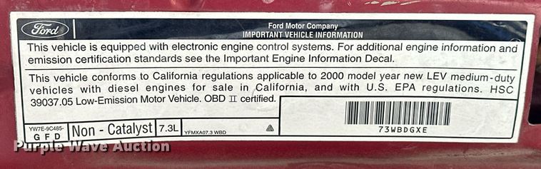 image for item EJ4993 2000 Ford  Excursion  SUV