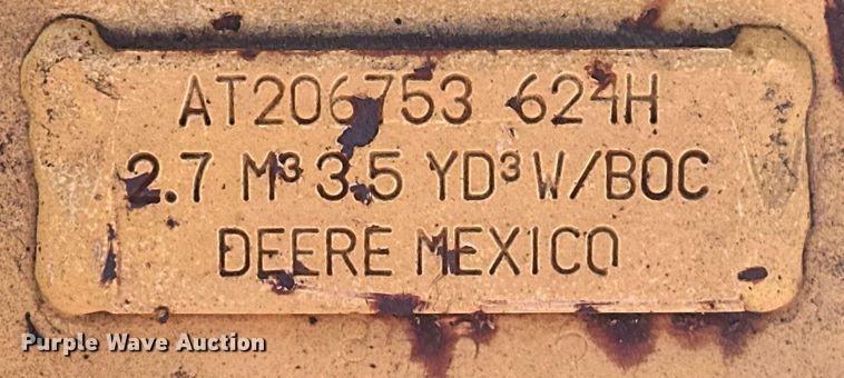 image for item EJ4994 2003 John Deere 624H  wheel loader