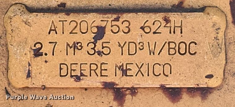 image for item EJ4994 2003 John Deere 624H  wheel loader