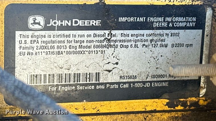 image for item EJ4994 2003 John Deere 624H  wheel loader