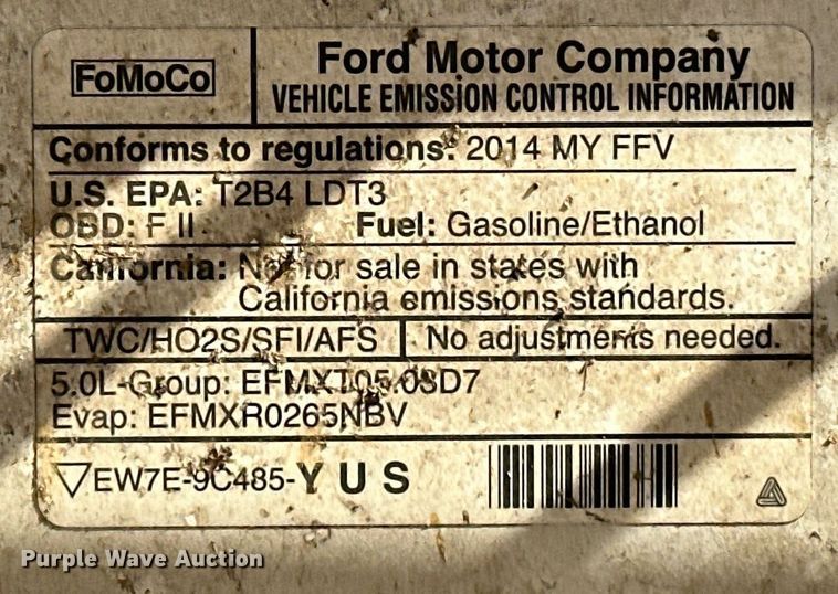 image for item EJ5028 2014 Ford  F150 SuperCab pickup truck