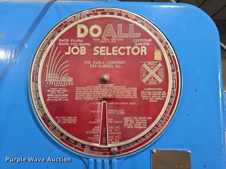 image for item EK2321 1952 DoAll SFP band saw