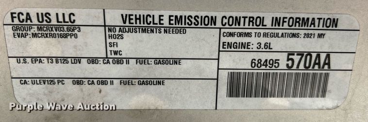 image for item EK3547 2021 Dodge  Charger Police 