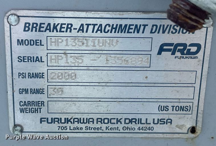 image for item EK3557 FRD Furukawa HP135IIUNV plate compactor