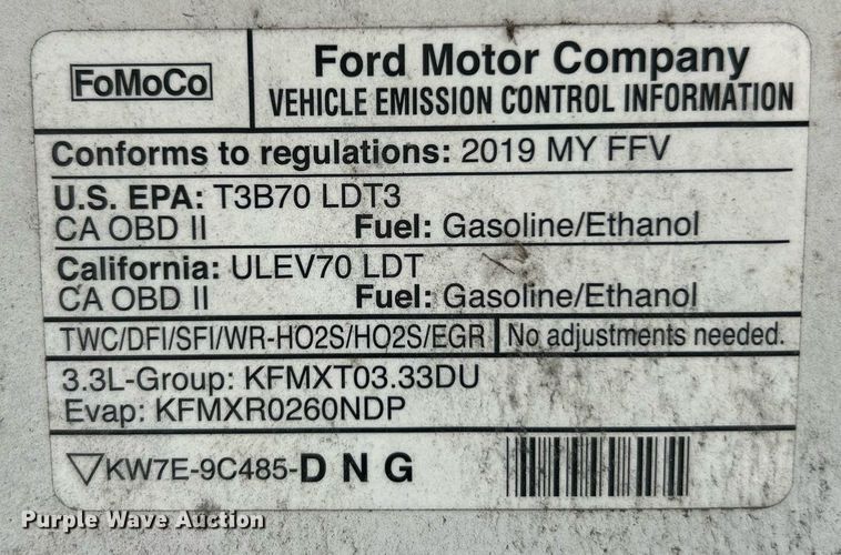 image for item EK3558 2019 Ford  F150 XL SuperCrew pickup truck