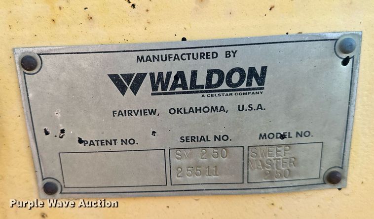 image for item EN2545 1997 Waldon  Sweep Master 250 broom