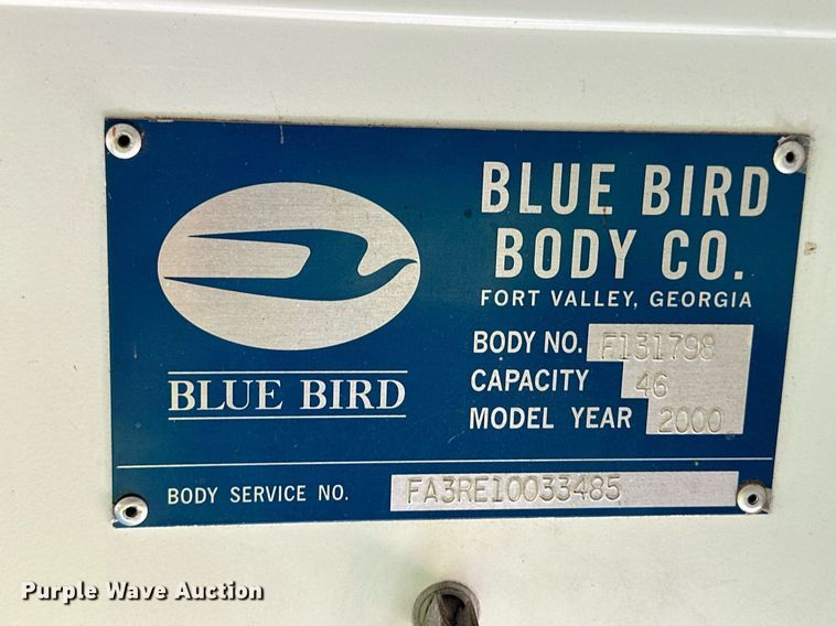 image for item ER8117 2001 Blue Bird 44PS All American coach bus