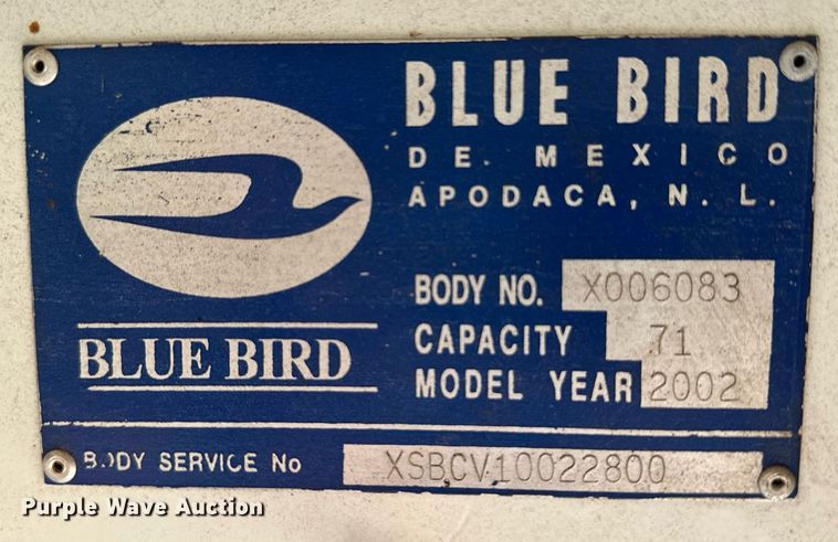 image for item ER8128 2001 International 3800 school bus