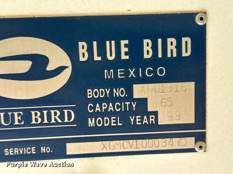 image for item ER8136 1999 Blue Bird CV20 school bus