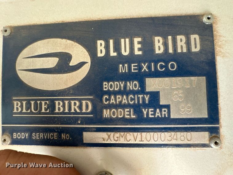 image for item ER8137 1999 Blue Bird CV20 school bus