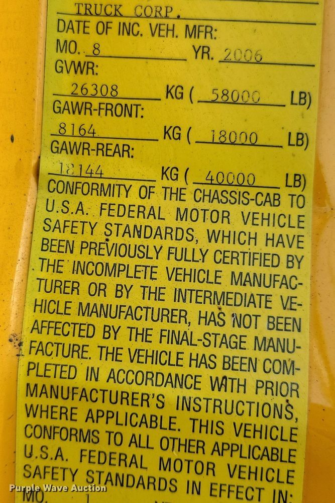 image for item JH9930 2007 Sterling L-Line dump truck