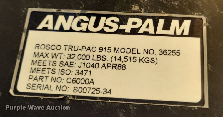 image for item JH9935 1999 Rosco Tru-Pac 915 pneumatic roller