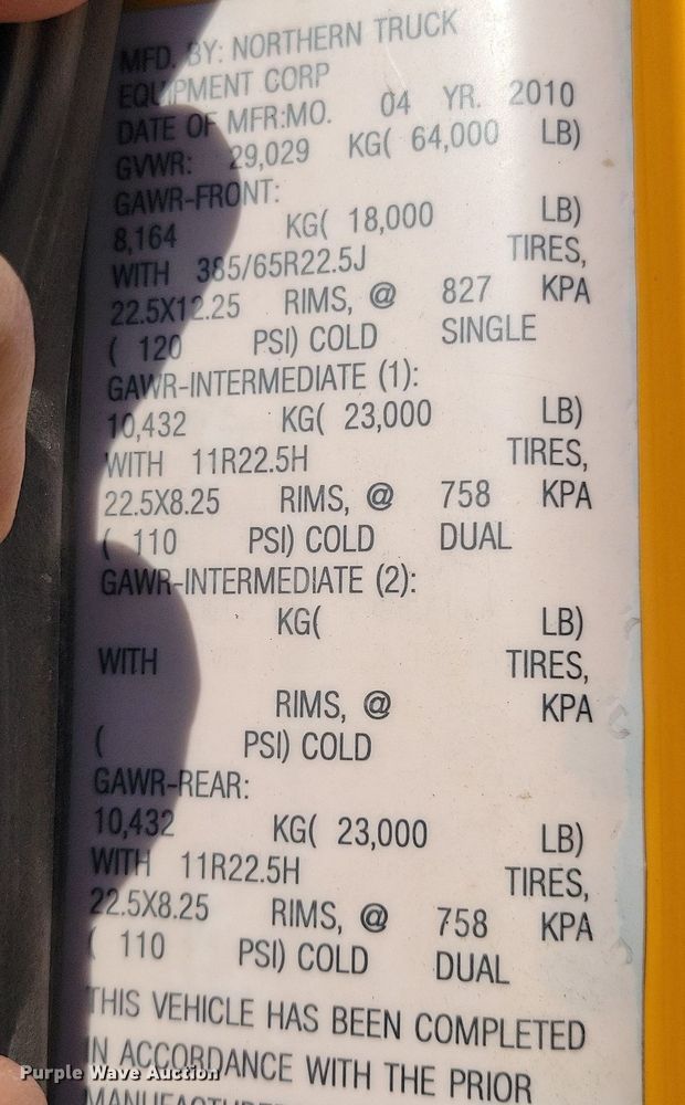 image for item JH9936 2010 International WorkStar 7600 dump truck