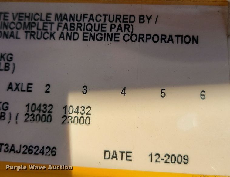 image for item JH9940 2010 International WorkStar 7600 dump truck