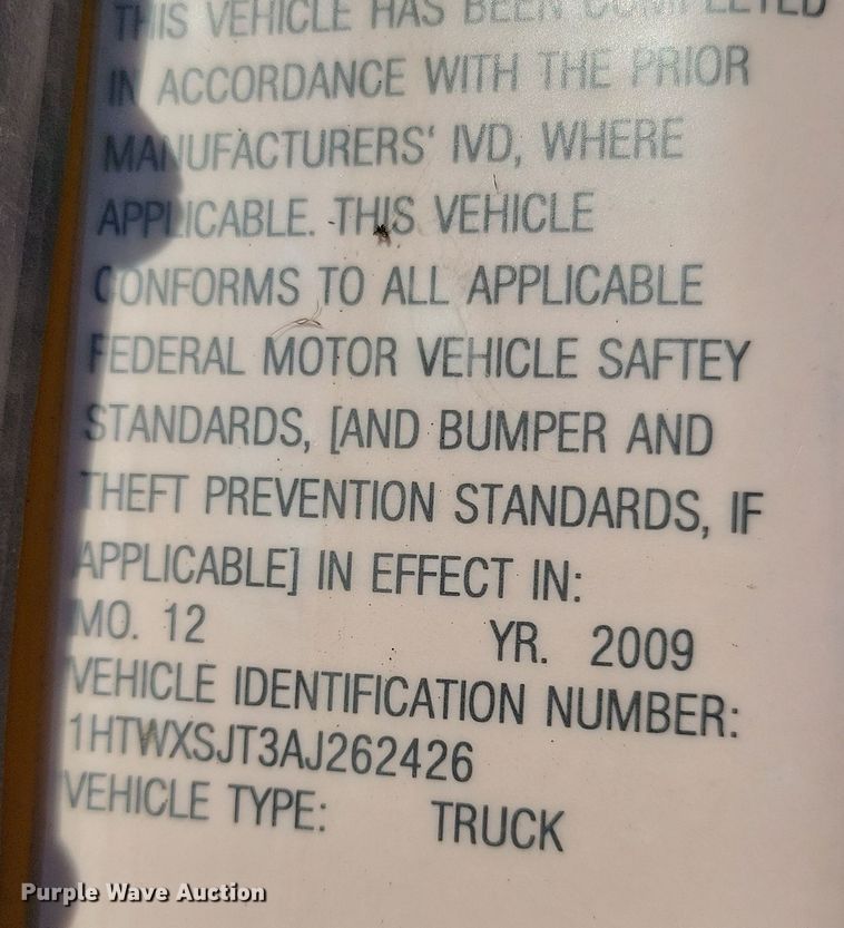 image for item JH9940 2010 International WorkStar 7600 dump truck