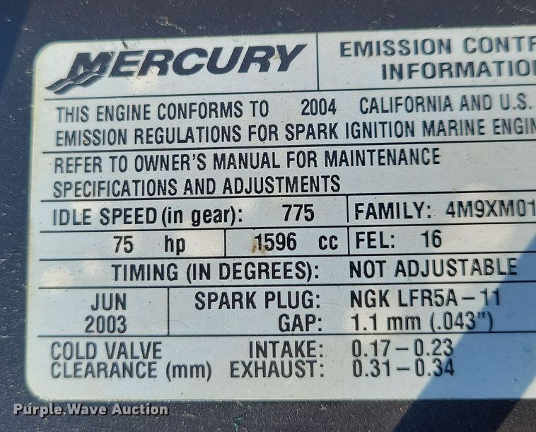 image for item JO9334 2004 Lund 1700 Explorer SS Adventure boat