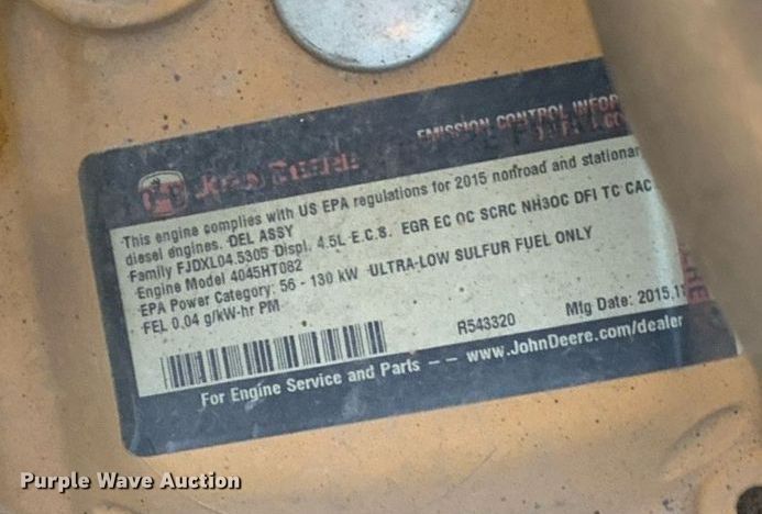 image for item JT9705 2016 John Deere  310L backhoe