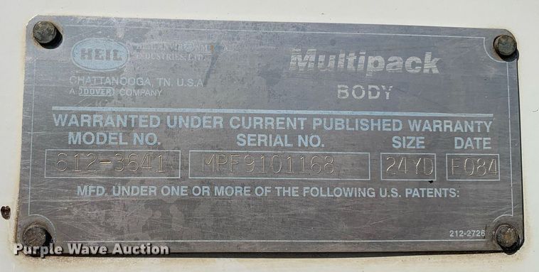 image for item JT9708 2015 Mack LEU633 refuse truck