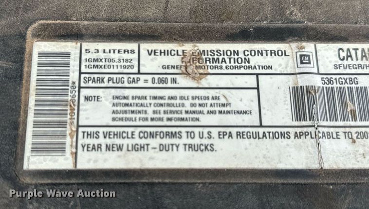 image for item MS9847 2001 Chevrolet  Suburban K1500 SUV