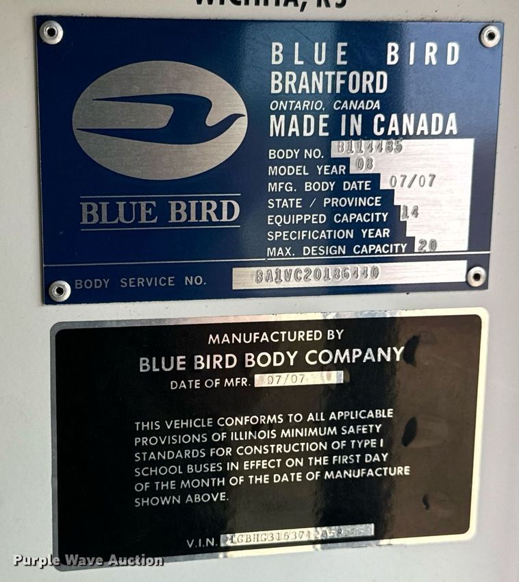 image for item MS9849 2007 Chevrolet Express G3500 school bus