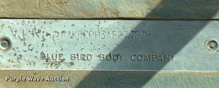 image for item MS9851 2010 Blue Bird  Vision CV2311S school bus