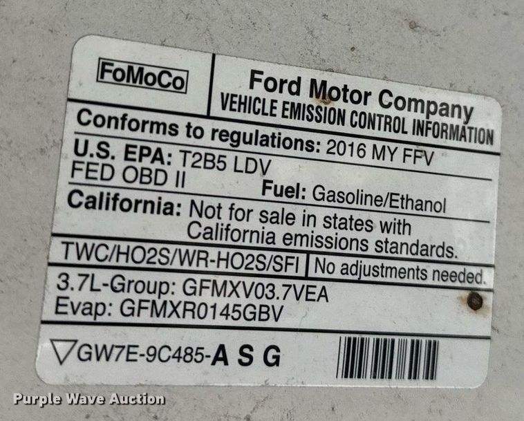 image for item NO9507 2016 Ford Taurus Police Interceptor