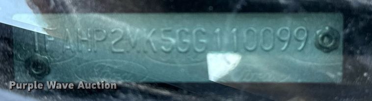 image for item NO9507 2016 Ford Taurus Police Interceptor