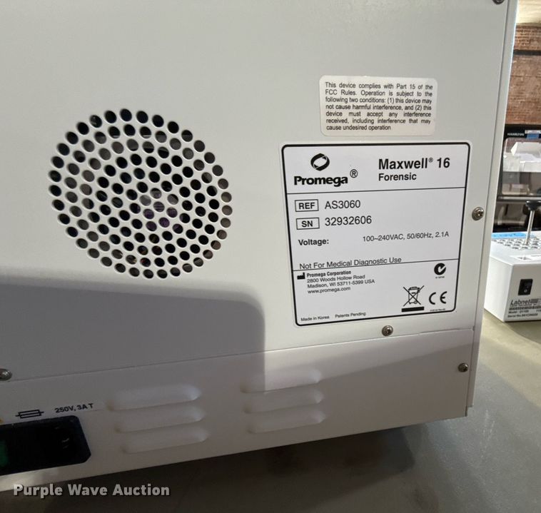 image for item NO9517 Promega Maxwell 16 Forensic AS3060 DNA extractor