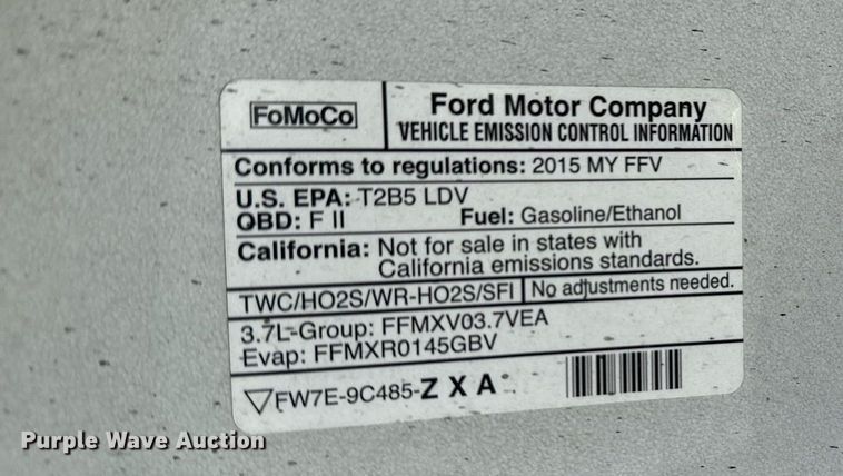 image for item NO9521 2015 Ford Taurus Police Interceptor