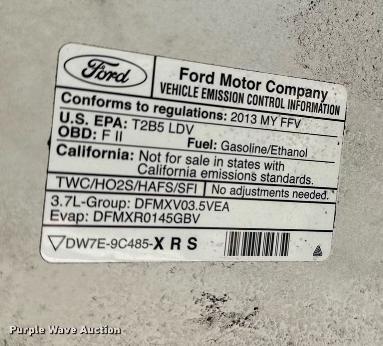 image for item NO9525 2013 Ford Taurus Police Interceptor