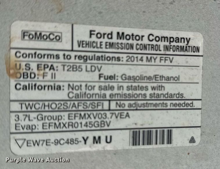 image for item NO9526 2014 Ford Taurus Police Interceptor