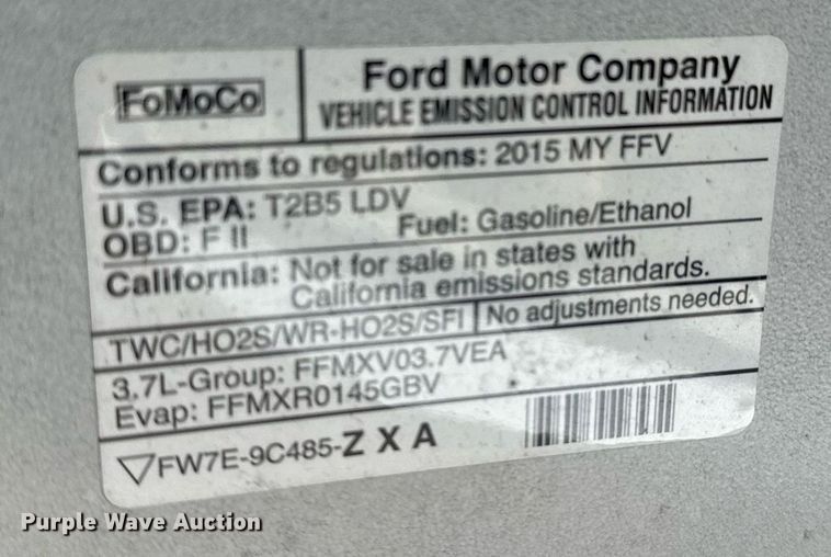 image for item NO9527 2015 Ford Taurus Police Interceptor