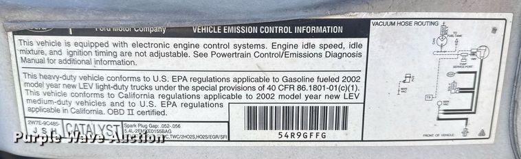 image for item NO9530 2002 Ford E350 Super Duty XL van