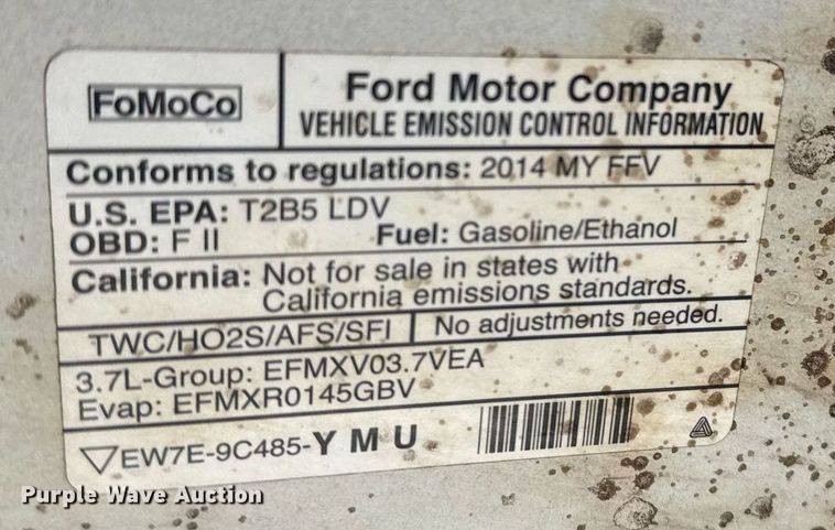 image for item NO9531 2014 Ford Taurus Police Interceptor