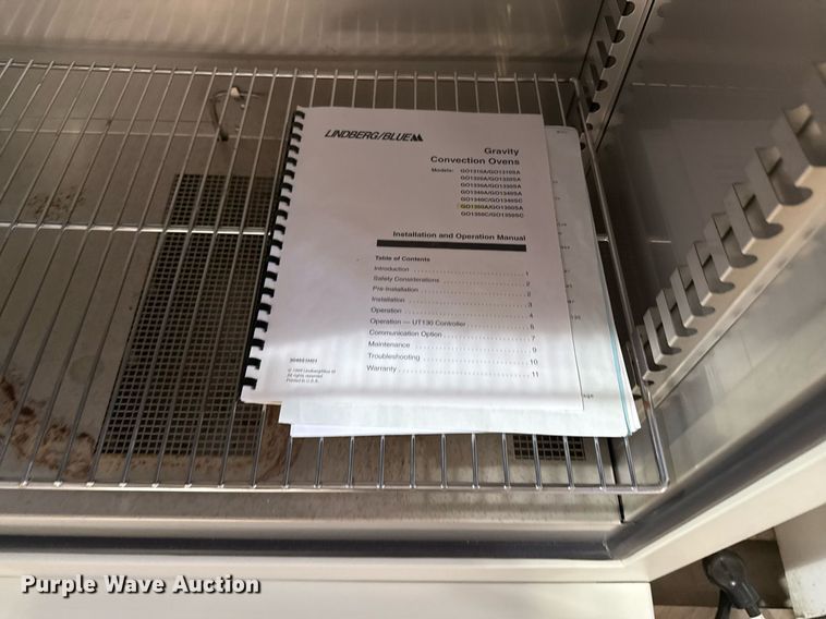 image for item NO9556 Lindberg gravity convection lab oven