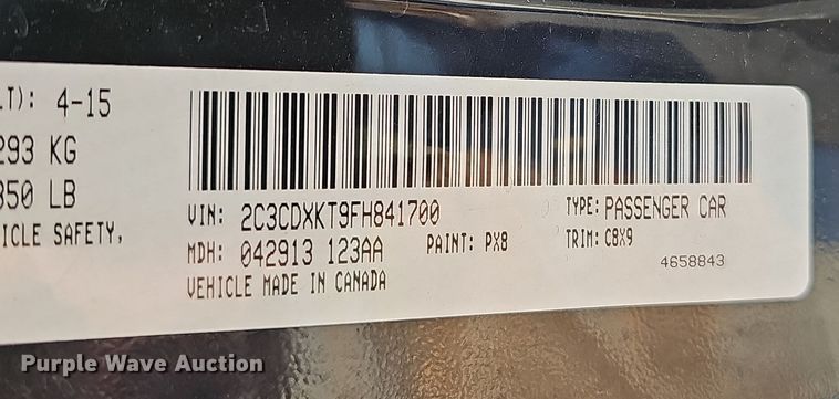 image for item OJ9004 2015 Dodge  Charger Police