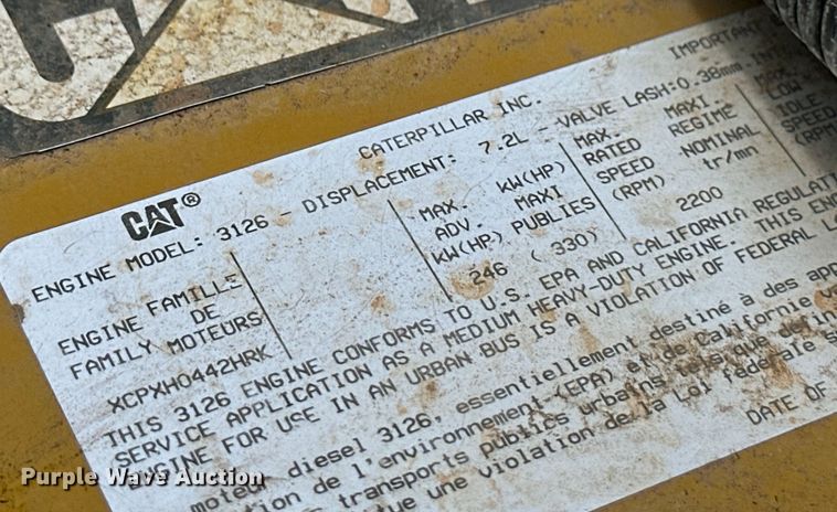 image for item OL9599 2000 Blue Bird 35PA school bus