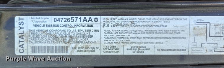 image for item YA0084 2007 Dodge  Charger 