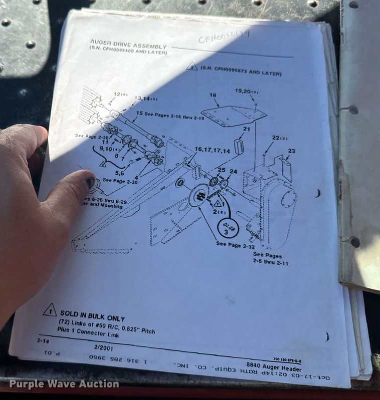 image for item DV2846 1989 Case IH 8840 swather / windrower