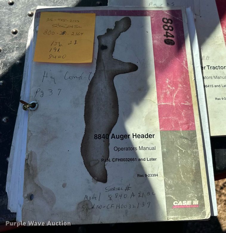 image for item DV2846 1989 Case IH 8840 swather / windrower